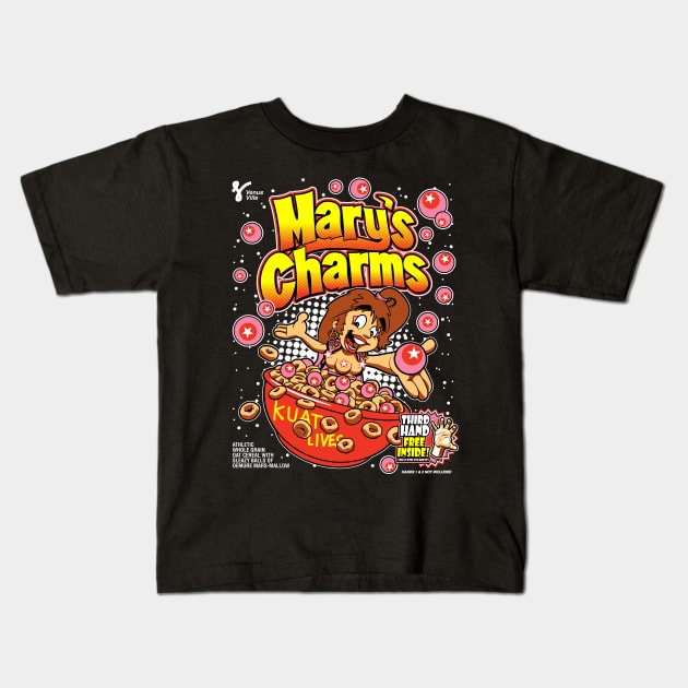 Mary's Charms Kids T-Shirt by boltfromtheblue